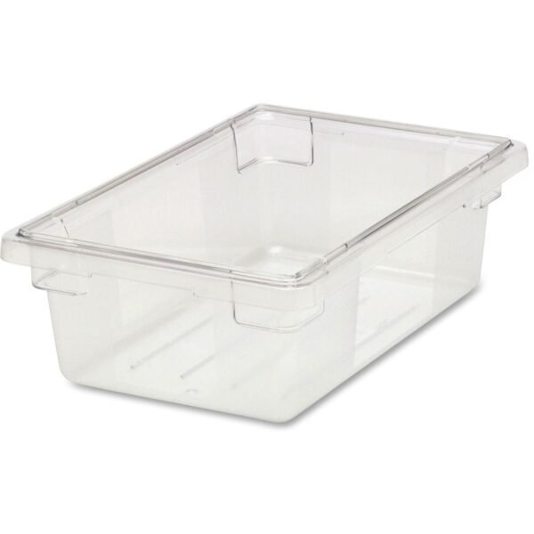 Rubbermaid Commercial 3-1/2 Gallon Clear Food/Tote Box Dishwasher Safe - Clear - Polycarbonate Body - 6 / Carton (330900CLRCT)