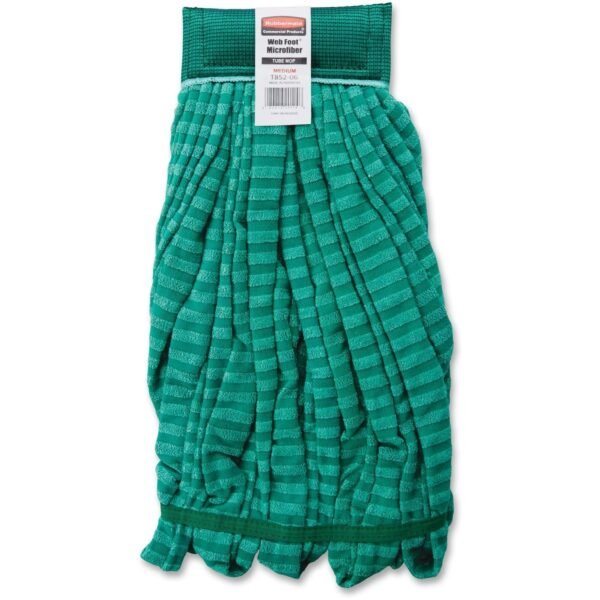 Rubbermaid Commercial 5" Headband Microfiber Tube Mop Medium - MicroFiber, PVC - 6 / Carton (T85206GN)