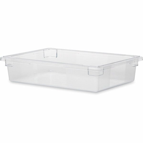 Rubbermaid Commercial 8.5-Gallon Food/Tote Boxes Transporting, Storing - Dishwasher Safe - Clear - Plastic, Polycarbonate Body - 6 / Carton (3308CLECT)