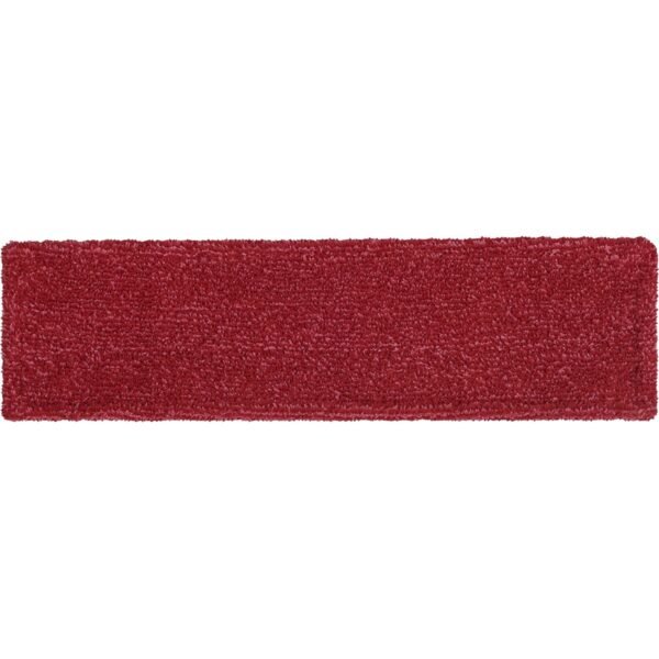 Rubbermaid Commercial Adaptable Flat Mop Microfiber Pad 19.5" Length x 5.5" Depth - MicroFiber - Red - 12 / Carton (2132423CT)