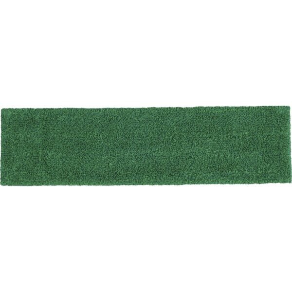 Rubbermaid Commercial Adaptable Flat Mop Microfiber Pad 19.5" Length x 5.5" Depth - MicroFiber - Green - 12 / Carton (2132431CT)
