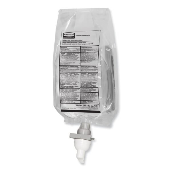 Rubbermaid Commercial AutoFoam Refill With Alcohol Foam Hand Sanitizer, Clear, 1,000 mL, Fragrance-Free, 4/Carton (2080803)