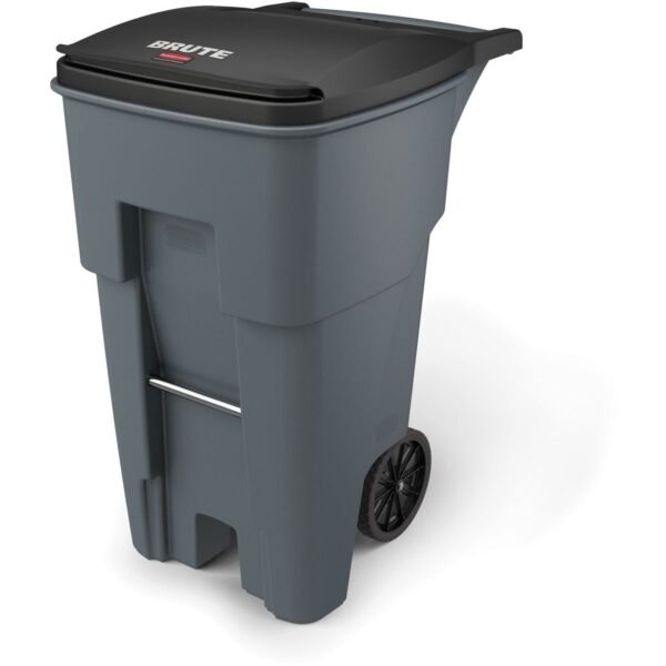 Rubbermaid Commercial Big Wheel General Roll-out Container 65 gal Capacity - 41.8" Height x 32.3" Width - Gray - 1 Each (9W2100GY)