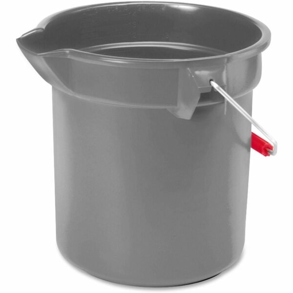 Rubbermaid Commercial Brute 10-quart Utility Bucket 2.50 gal - Heavy Duty, Rust Resistant, Bend Resistant - 10.2" - Plastic, Steel, High-density Polyethylene (HDPE) - Gray,...