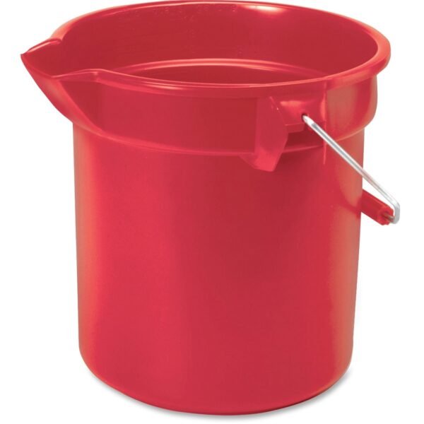 Rubbermaid Commercial Brute 14-quart Round Bucket 3.50 gal - Heavy Duty, Rust Resistant, Bend Resistant, Graduated, Stackable, Handle - 11.2" - Steel, High-density Polyethylene...