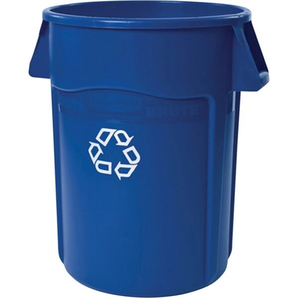 Rubbermaid Commercial Brute 44-Gallon Vented Recycling Containers 44 gal Capacity - Round - Reinforced, Damage Resistant, Chip Resistant, Rust Proof, Peel Resistant, Crack...