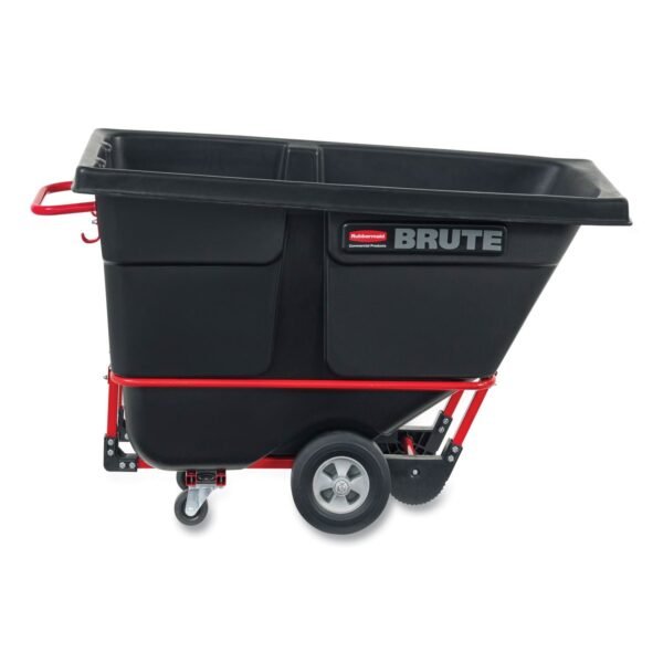Rubbermaid Commercial BRUTE Rotomolded Tilt Truck, 0.5 cu yd, 850 lb Capacity, Plastic, Black (1305BLA)
