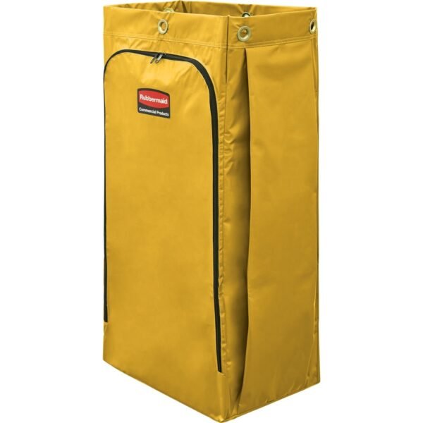 Rubbermaid Commercial Cleaning Cart 34-Gallon Replacement Bags 34 gal Capacity - 16.80" Length x 10.50" Width - Zipper Closure - Yellow - Vinyl - Janitorial Cart - 4 / Carton...
