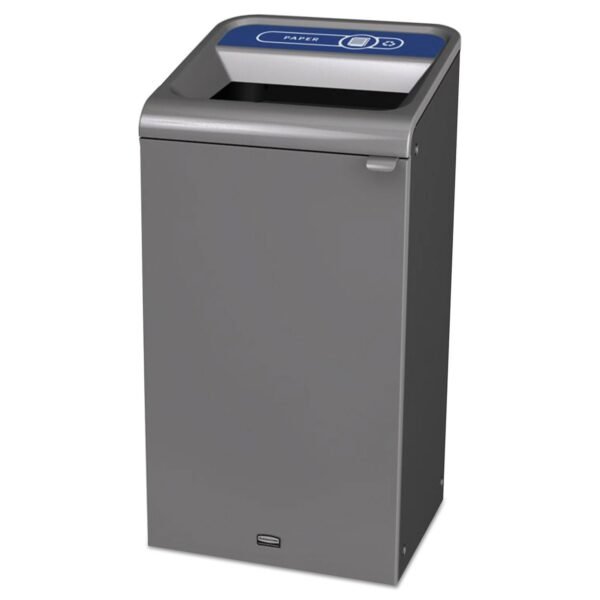 Rubbermaid Commercial Configure Indoor Recycling Waste Receptacle, Paper Recycling, 23 gal, Metal, Gray (1961623)