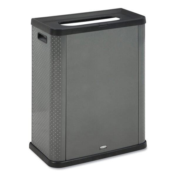 Rubbermaid Commercial Elevate Decorative Refuse Container, Landfill, 23 gal, Plastic/Metal, Pearl Dark Gray 23 gal Capacity - Durable, Powder Coated, Smooth - 31.5" Height x...