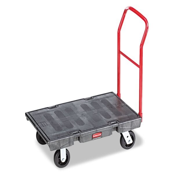 Rubbermaid Commercial Heavy-Duty Platform Truck Cart, 2,000 lb Capacity, 24 x 48 Platform, Black (443600BK)