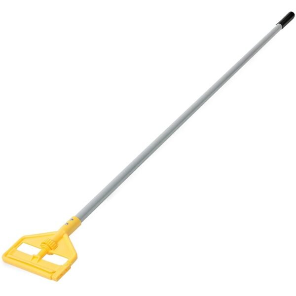 Rubbermaid Commercial Invader Wet Mop Handle 60" Length - Gray, Yellow - Aluminum, Vinyl - 12 / Carton (H13600CT)