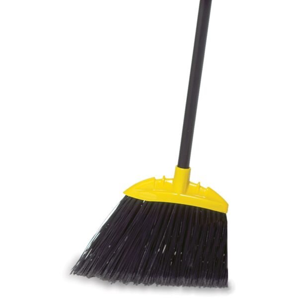 Rubbermaid Commercial Jumbo Smooth Sweep Angle Broom Polypropylene Bristle - 10.5" Overall Length - Black Metal Handle - 1 Each (FG638906B)