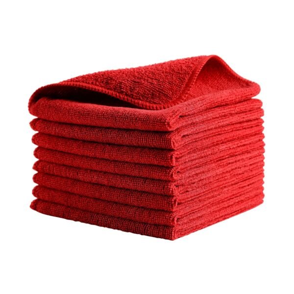 Rubbermaid Commercial Microfiber Cleaning Cloths, 16 x 16, Red, 24/Pack (1820581)
