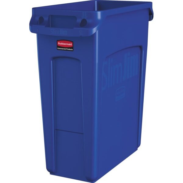 Rubbermaid Commercial Slim Jim Vented Container 16 gal Capacity - Rectangular - Durable, Vented, Sturdy, Weather Resistant, Handle, Lightweight - 25" Height x 11" Width -...
