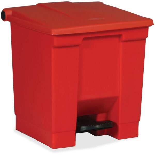 Rubbermaid Commercial Step-on Waste Container Step-on Opening - 8 gal Capacity - Puncture Resistant, Durable - 17.1" Height x 15.8" Width - Plastic, High-density Polyethylene...