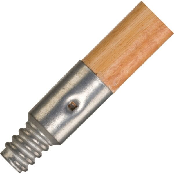 Rubbermaid Commercial Threaded Tip Wood Broom Handle 1.30" Diameter - Natural, Lacquer - Metal, Wood - 1 Each (636400)