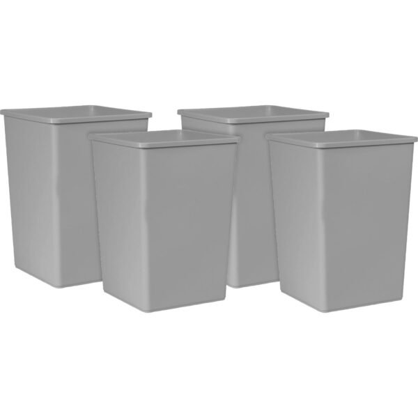 Rubbermaid Commercial Untouchable 35-gallon Container 35 gal Capacity - Square - Crack Resistant, Durable - 27.6" Height x 19.5" Width - Linear Low-Density Polyethylene (LLDPE)...