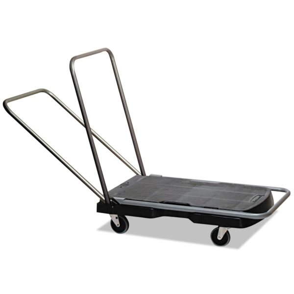 Rubbermaid Commercial Utility-Duty Home/Office Cart, 250 lb Capacity, 20.5 x 32.5, Platform, Black (440000)