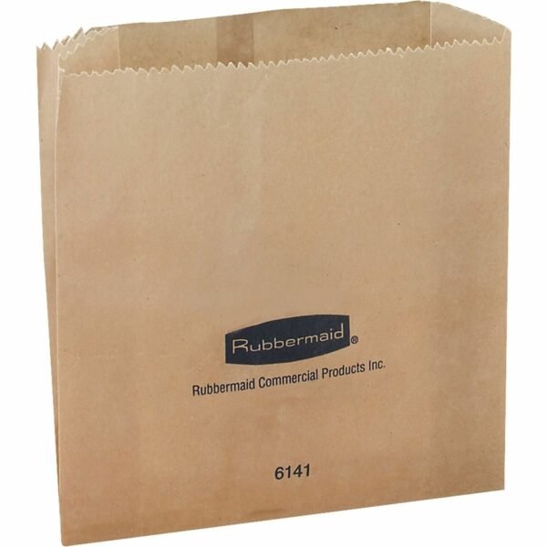 Rubbermaid Commercial Waxed Receptacle Bags Kraft Paper - 250 / Carton (614100)