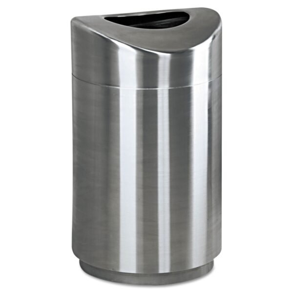 Rubbermaid Eclipse Open Top Waste Receptacle, Round, Steel, 30 gal, Stainless Steel (R2030SSPL)
