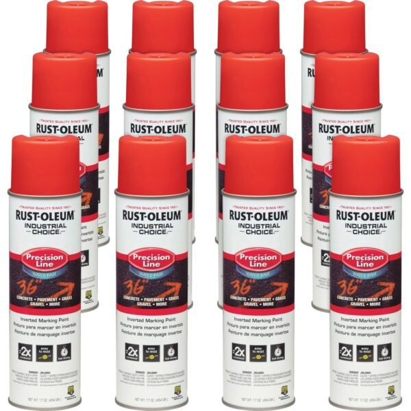 Rust-Oleum Industrial Choice Precision Line Marking Paint 1 Color(s) - Safety Red - 17 fl oz - 12 / Carton (203038CT)