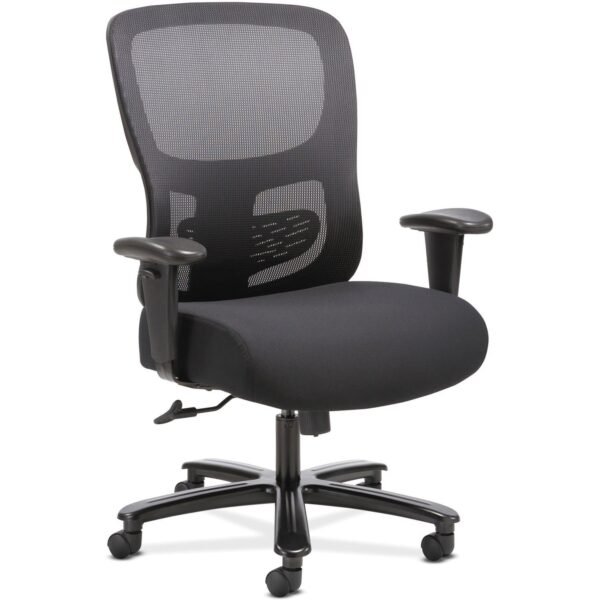 Sadie Big and Tall Task Chair Black Seat Color - Fabric, Plush Seat Material - Black Back Color - Mesh Back Material - 5-star Base - Black - 1 Each (VST141)
