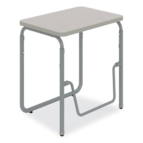 Safco AlphaBetter 2.0 Height-Adjustable Student Desk with Pendulum Bar, 27.75 x 19.75 x 29 to 43, Dry Erase (1223DE)