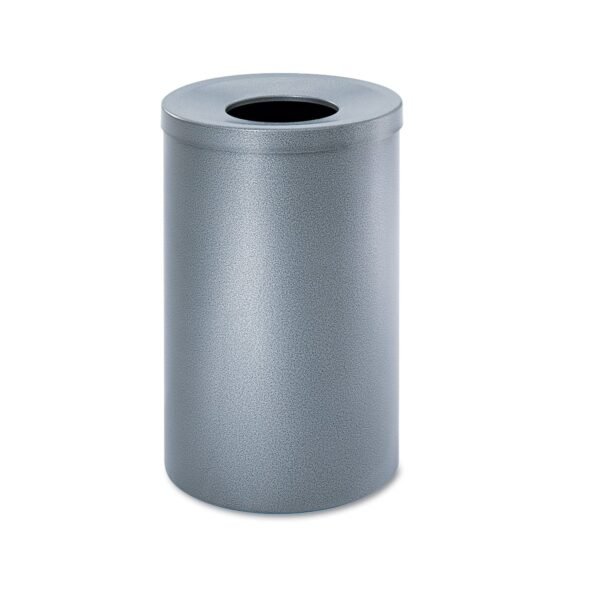 Safco Black Speckle Receptacles, 35 gal, Steel, Black Speckle (9677NC)