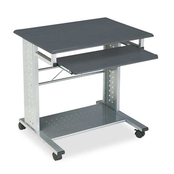 Safco Empire Mobile PC Cart, 29.75" x 23.5" x 29.75", Anthracite/Silver (945ANT)