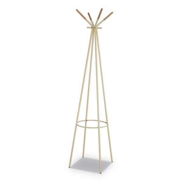 Safco Family Coat Rack, 4 Garments, 16.5w x 16.5d x 72.75h, Cream (4256CRM)