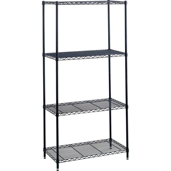 Safco Industrial Wire Shelving 48" Width x 18" Depth x 72" Height - 4 x Shelf(ves) - 1250 lb Load Capacity - Leveling Glide, Dust Proof, Adjustable Leveler, Adjustable Feet -...