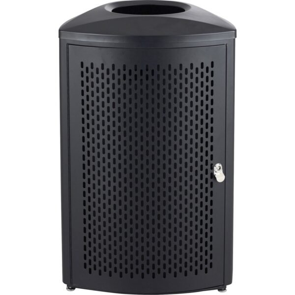 Safco Nook Indoor Waste Receptacle 13 gal Capacity - Triangular - Durable, Powder Coated, Perforated, Corrosion Resistance, Latch Door - 29.5" Height x 16.5" Width x 16.5" Depth...