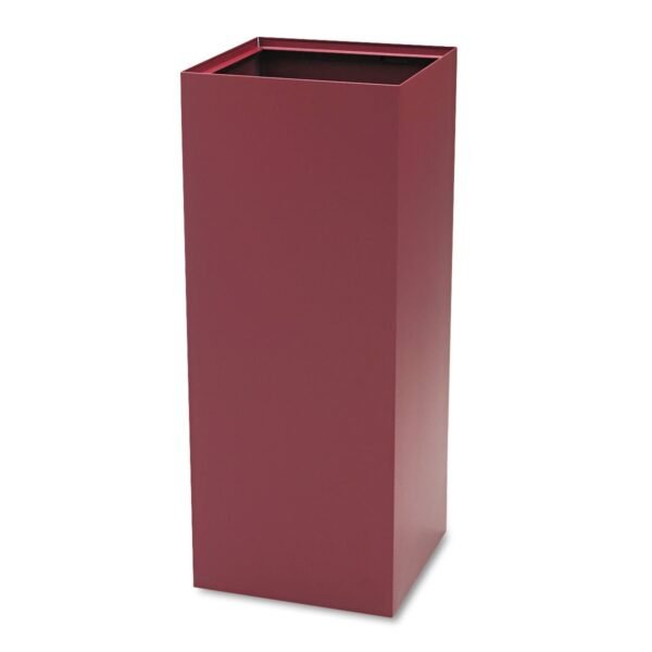 Safco Public Square Recycling Receptacles, Can Recycling, 37 gal, Steel, Burgundy (2983BG)