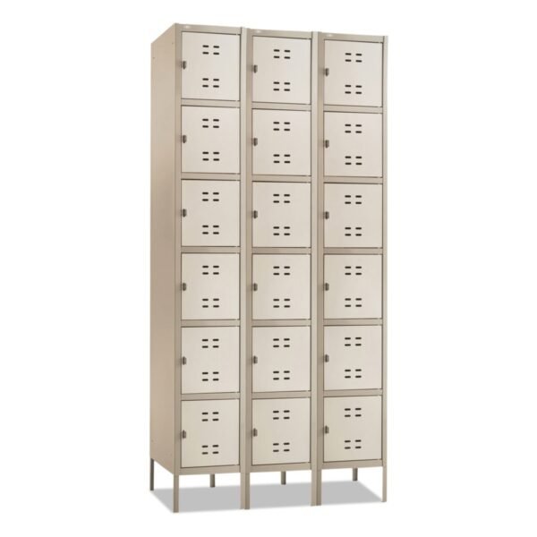 Safco Three-Column Box Locker, 36w x 18d x 78h, Two-Tone Tan (5527TN)