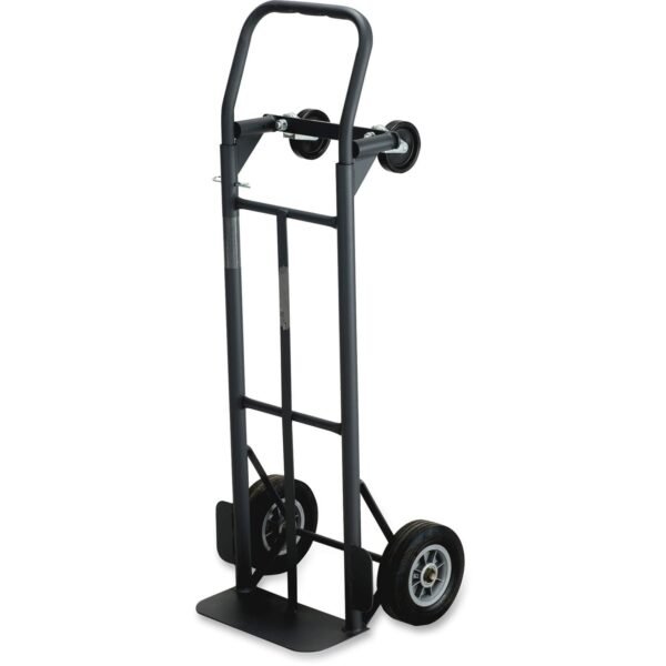 Safco Tuff Truck Convertible 500 lb Capacity - 8" Caster Size - x 18.5" Width x 12" Depth x 52" Height - Steel Frame - Black - 1 Each (4070)