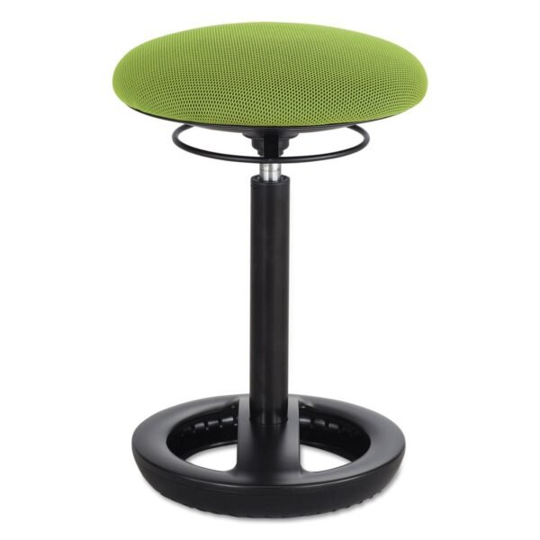 Safco Twixt Desk Height Ergonomic Stool, Supports Up to 250 lb, 22.5" Seat Height, Green Seat, Black Base (3000GN)