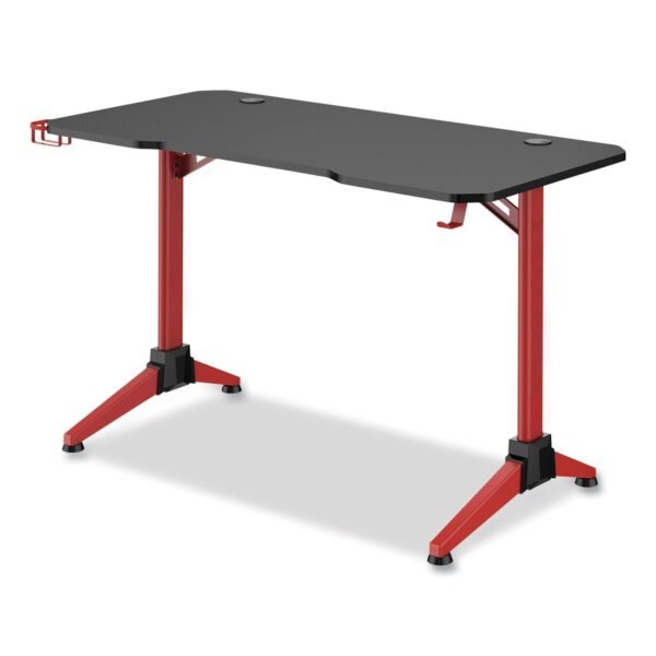 Safco Ultimate Computer Gaming Desk, 47.2" x 23.6" x 29.5", Black/Red (5393RD)
