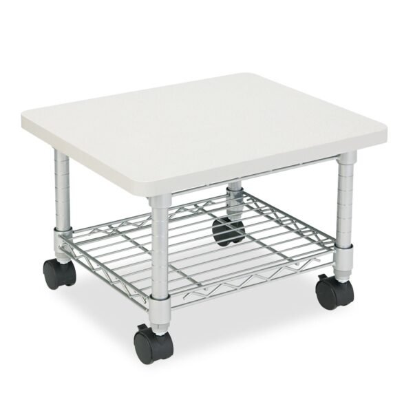 Safco Underdesk Printer/Fax Stand, Engineered Wood, 2 Shelves, 19" x 16" x 13.5", Gray (5206GR)
