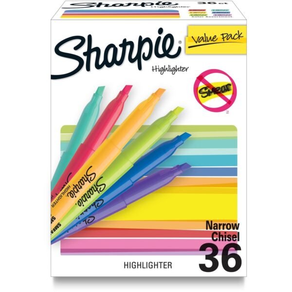 Sanford Sharpie Highlighter Chisel Marker Point - Dry - 36 / Box (2157485)