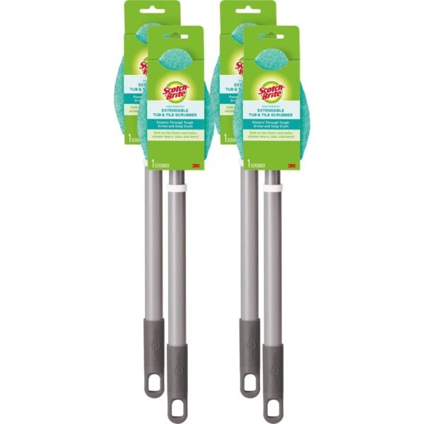 Scotch-Brite Bath Scrubber 24" Handle Length - Plastic Handle - 4 / Carton (549X4CT)