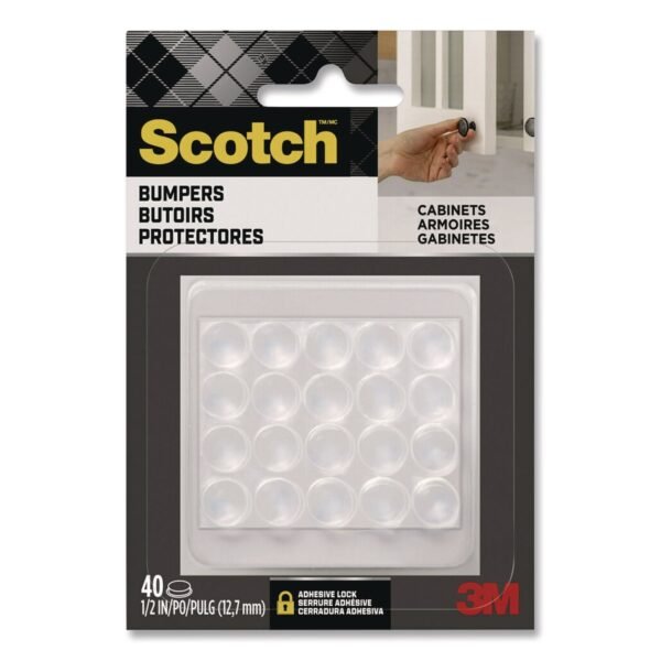 Scotch Bumpers, 0.5" dia, Clear, 40/Pack (SP951NA)