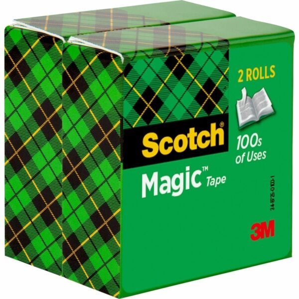 Scotch Magic Tape 72 yd Length x 0.75" Width - 3" Core - Clear - 2 / Pack (8103472)