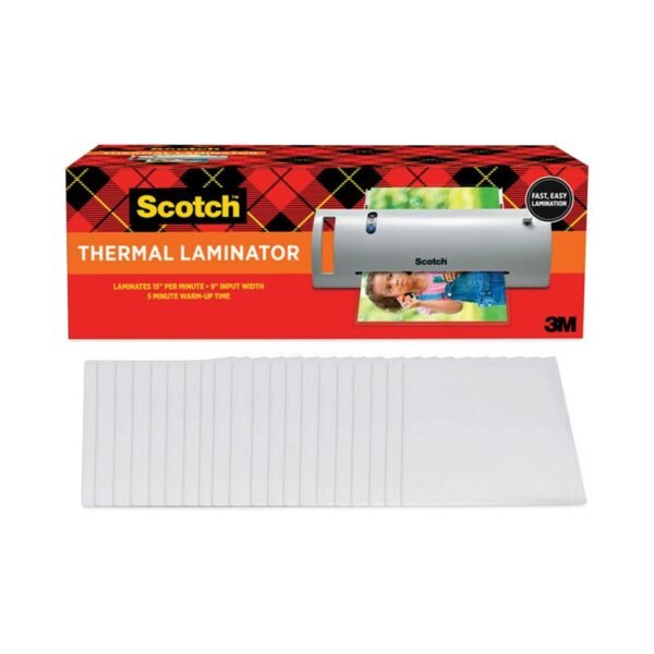 Scotch Thermal Laminator Value Pack, Two Rollers, 9" Max Document Width, 5 mil Max Document Thickness (TL902VP)