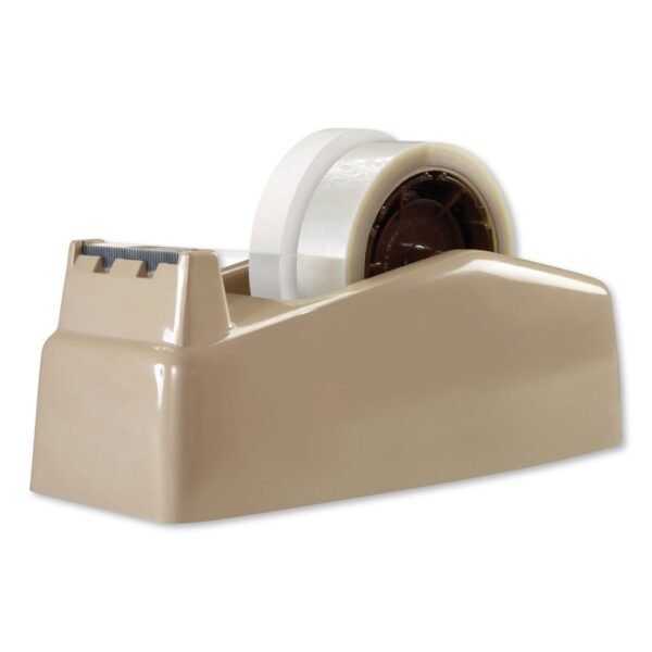 Scotch Two-Roll Desktop Tape Dispenser, 3" Core, High-Impact Plastic, Beige (C22)