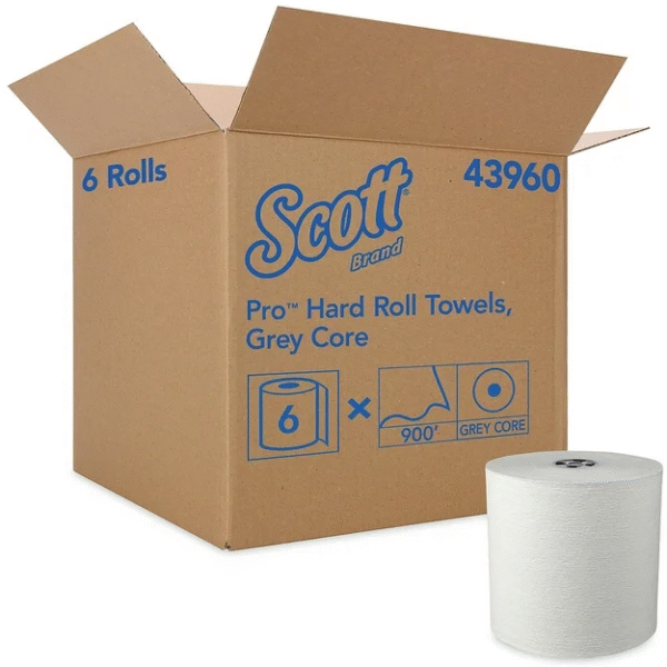 Scott® Pro Hardwound Paper Towels, White, 900-ft., 6 Rolls (43960)