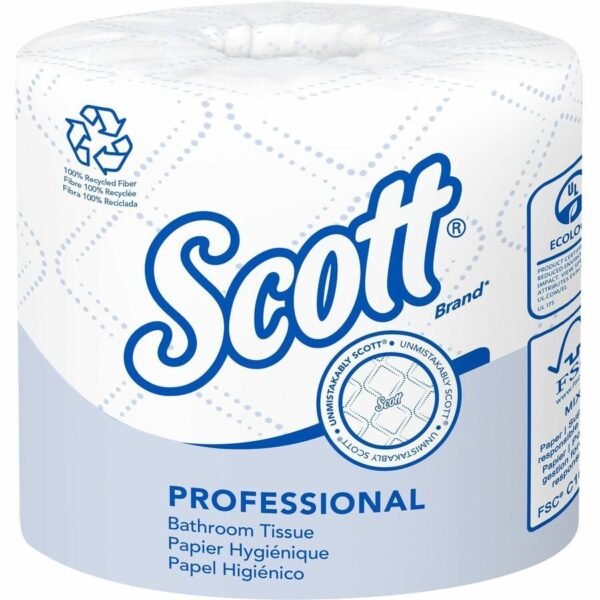 Scott Standard Roll Toilet Paper (2 Ply SRB), 80 Rolls/Carton, 24 Cartons/Pallet, 1,920 Total Rolls