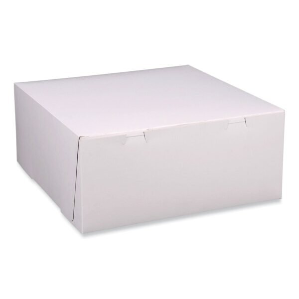 SCT Bakery Boxes, Standard, 12 x 12 x 5, White, Paper, 100/Carton (1587)