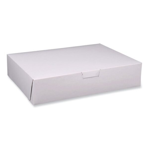SCT Bakery Boxes, Standard, 19 x 14 x 4, White, Paper, 50/Carton (1929)