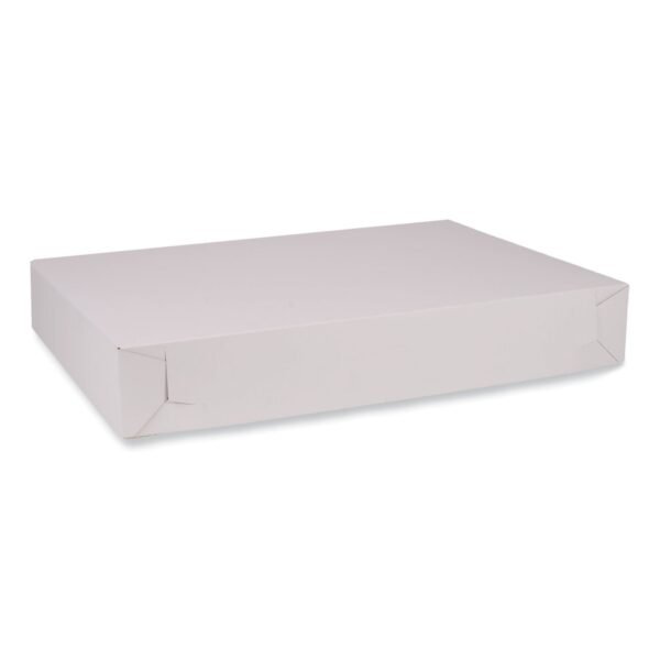 SCT Bakery Boxes, Standard, 26 x 18.5 x 4, White, Paper, 50/Carton (1995)